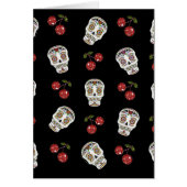 RAB Rockabilly Sugar Skulls Cherries On Black (Front)