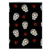 RAB Rockabilly Sugar Skulls Roses On Black (Front)