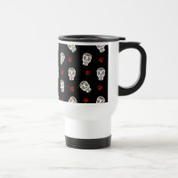 RAB Rockabilly Sugar Skulls Roses On Black