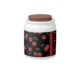 RAB Rockabilly Very Cherry Cherries Black Candy Jar