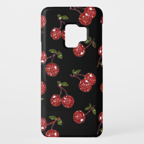 RAB Rockabilly Very Cherry Cherries On Black Case_Mate Samsung Galaxy S9 Case