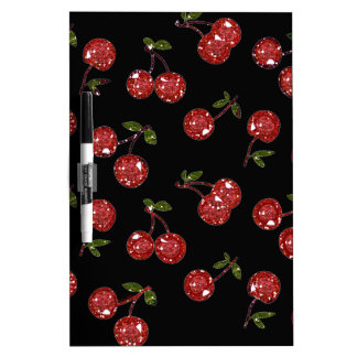 RAB Rockabilly Very Cherry Cherries On Black Dry Erase Board