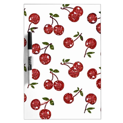 RAB Rockabilly Very Cherry Cherries On White Dry Erase Board