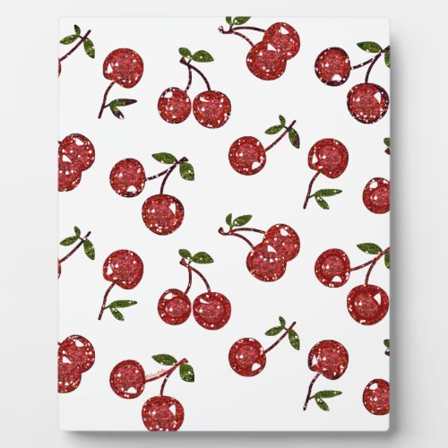 RAB Rockabilly Very Cherry Cherries On White Plaque
