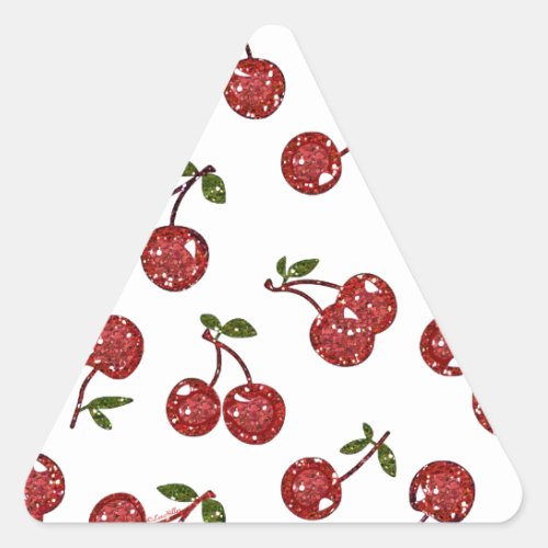 RAB Rockabilly Very Cherry Cherries On White Triangle Sticker