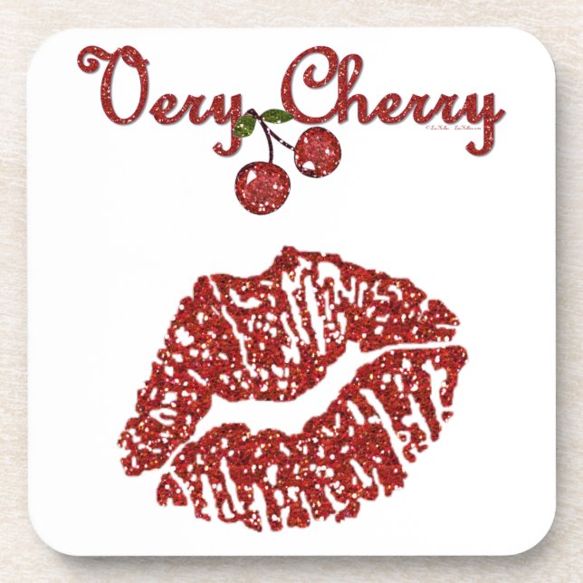 RAB Rockabilly Very Cherry Kiss Coaster (Front)