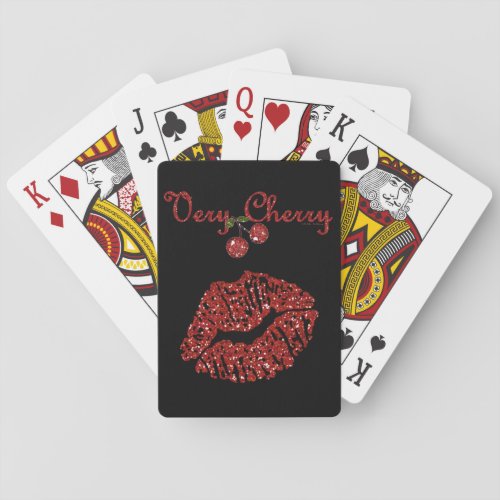 RAB Rockabilly Very Cherry Kiss Playing Cards