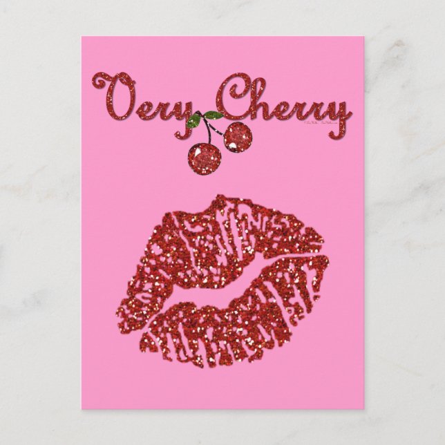RAB Rockabilly Very Cherry Kiss Postcard (Front)