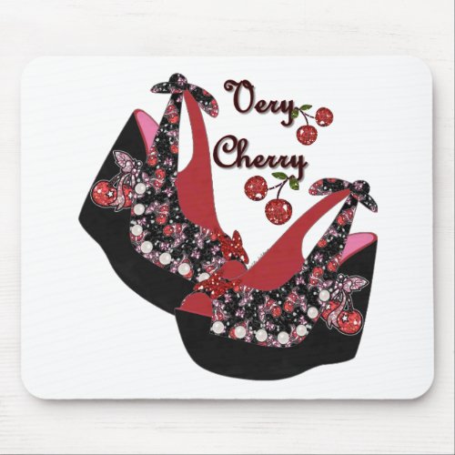 RAB Rockabilly Very Cherry Shoes Mouse Pad