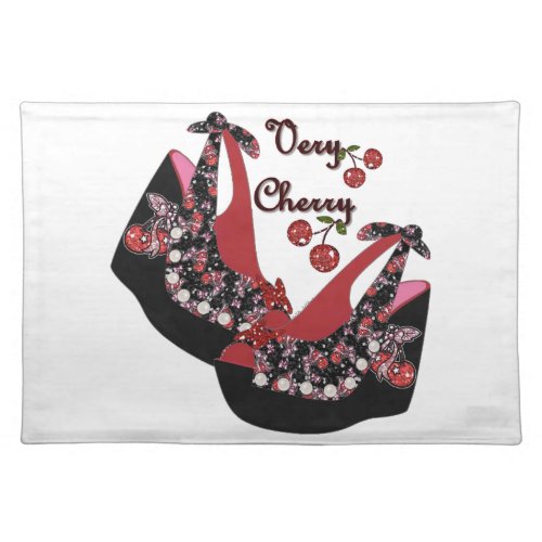 RAB Rockabilly Very Cherry Shoes Placemat