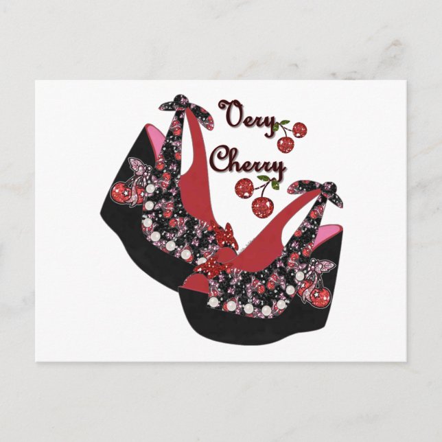 RAB Rockabilly Very Cherry Shoes Postcard (Front)