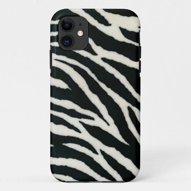 RAB Rockabilly Zebra Print Black & White Case-Mate iPhone Case (Back)