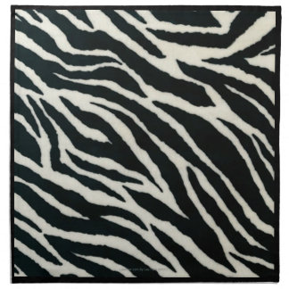 RAB Rockabilly Zebra Print Black & White Cloth Napkin