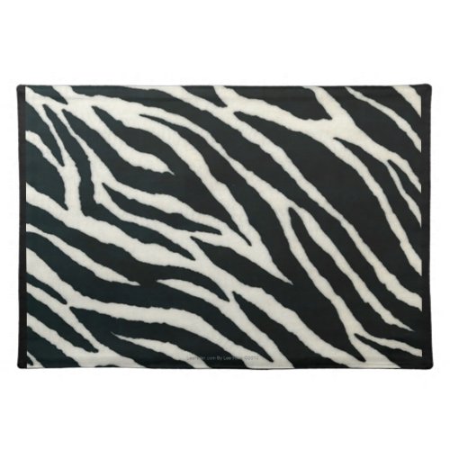 RAB Rockabilly Zebra Print Black  White Cloth Placemat