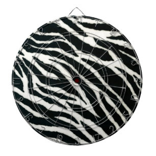 RAB Rockabilly Zebra Print Black & White Dart Board