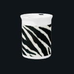 RAB Rockabilly Zebra Print Black & White Drink Pitcher<br><div class="desc">You are viewing The Lee Hiller Designs Collection of Home and Office Decor,  Apparel,  Gifts and Collectibles. The Designs include Lee Hiller Photography and Mixed Media Digital Art Collection. You can view her Nature photography at http://HikeOurPlanet.com/ and follow her hiking blog within Hot Springs National Park.</div>