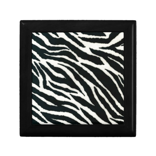 RAB Rockabilly Zebra Print Black & White Jewelry Box (Front)
