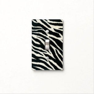 RAB Rockabilly Zebra Print Black & White Light Switch Cover