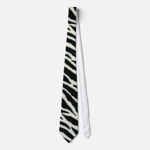 RAB Rockabilly Zebra Print Black & White Neck Tie