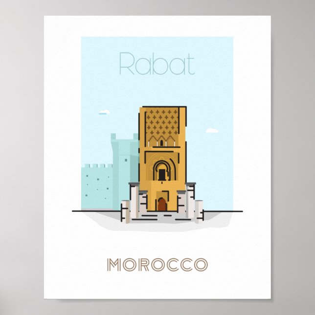 Rabat city travel poster (Front)