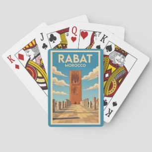 Rabat Morocco Illustration Travel Art Vintage Poker Cards