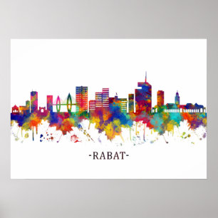 Rabat Morocco Skyline Poster