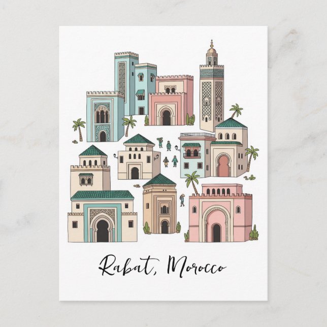 Rabat Morocco Travel Postcard (Front)