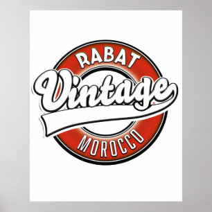 Rabat Morocco vintage emblem Poster