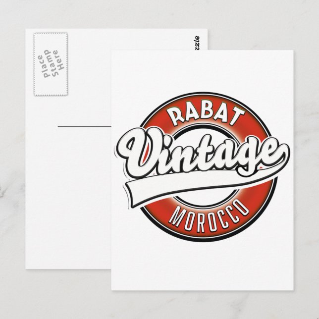 Rabat morocco vintage logo postcard (Front/Back)