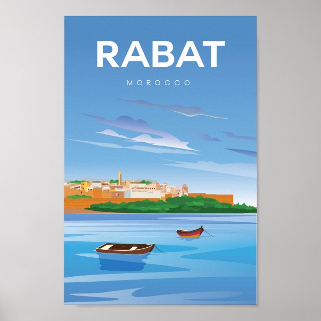 Rabat Moroco travel poster  (Front)