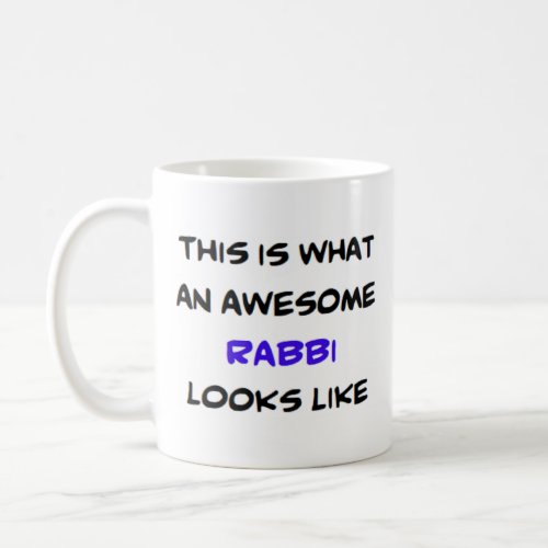 rabbi awesome coffee mug