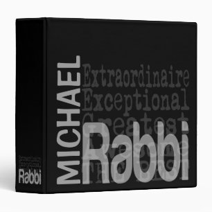 Rabbi Extraordinaire CUSTOM 3 Ring Binder