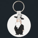 Rabbi Keychain<br><div class="desc">An illustration of a Jewish orthodox man,  dressed with the traditional clothes.  This illustration can be fitted with custom text and used for a variety of Jewish and Israeli concepts or even holidays like Hanuka passover and more.  This illustration was created by using clean,  elegant,  simple and humorous principles.</div>