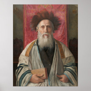 Rabbi - Painting by Isador Kaufmann - Circa 1920 Poster