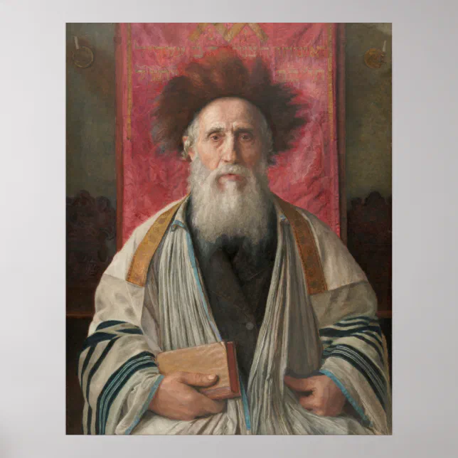 Isador Rabbi Rabbi - Painting by Isador Kaufmann - Circa 1920 Poster | Zazzle