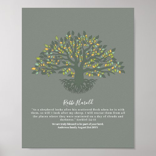 RABBI Thank You Gift Ezekiel 34 Wall ART BUDGET