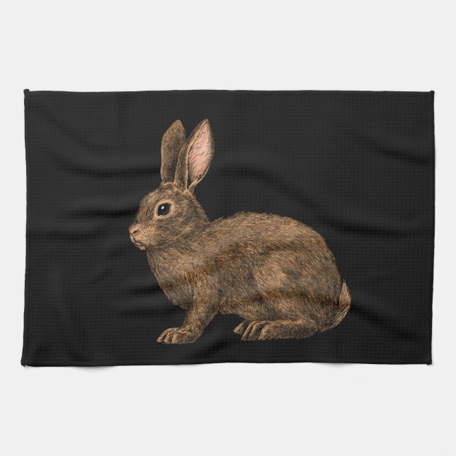 Rabbit 2 kitchen towel (Horizontal)