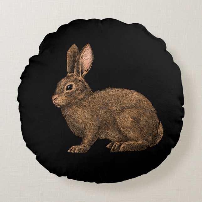 Rabbit 2 round pillow (Front)
