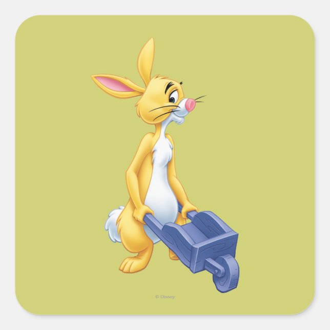 Rabbit 2 square sticker (Front)