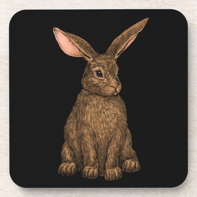 Rabbit 3 beverage coaster (Front)
