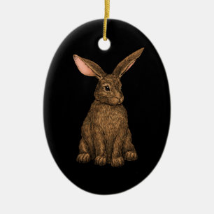 Rabbit 3 ceramic ornament
