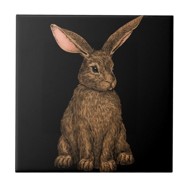 Rabbit 3 ceramic tile (Front)
