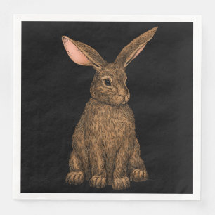Rabbit 3 paper dinner napkins