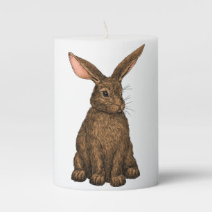 Rabbit 3 pillar candle