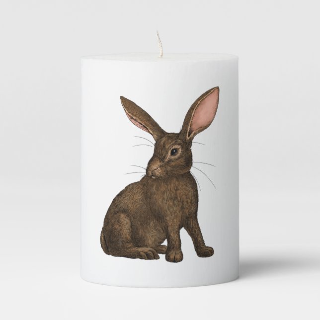 Rabbit 4 pillar candle (Front)
