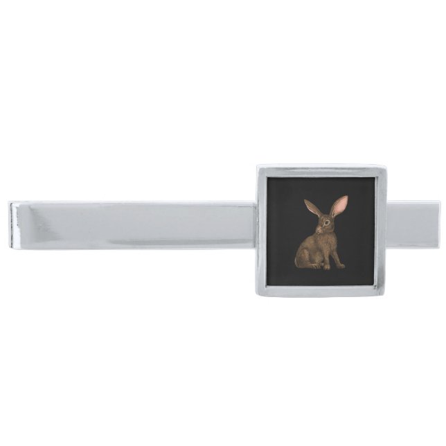 Rabbit 4 silver finish tie bar (Front)