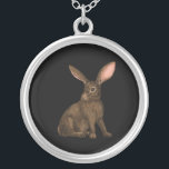 Rabbit 4 silver plated necklace<br><div class="desc">Hand-painted cute rabbit.</div>