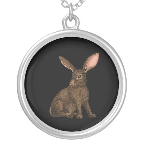 Rabbit 4 silver plated necklace