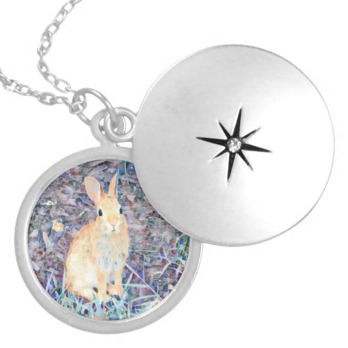 Rabbit Add Your Photo to Personalize Locket Necklace
