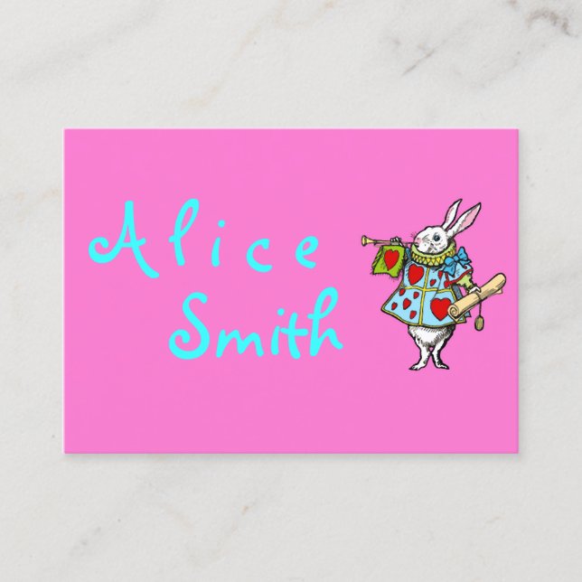 Rabbit Alice in Wonderland - Business Cards (Front)